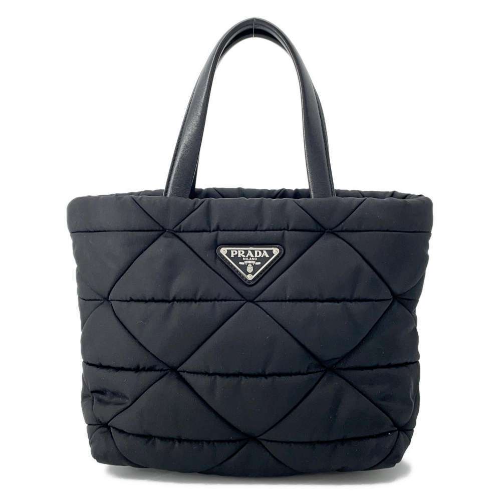 Prada Padded Quilted Handbag Shoulder Bag Black